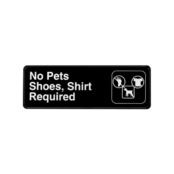 Alpine Industries No Pets, Shoes, and Shirt Required Sign, 3x9, PK15 ALPSGN-13-15pk - main